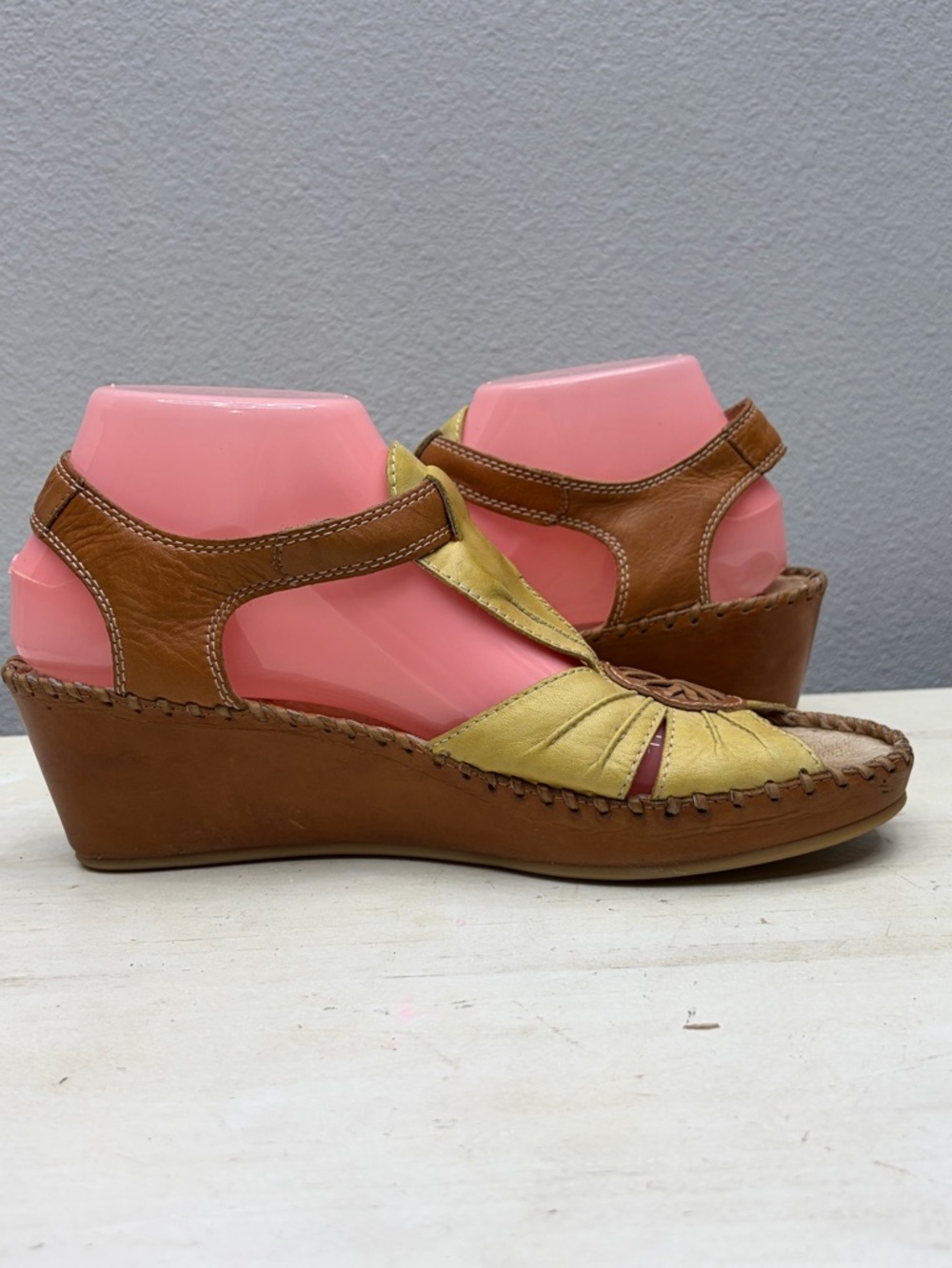 Pikolinos Leather Puerto Vallarta Wedge Sandals Size 39 - Picture 2 of 9